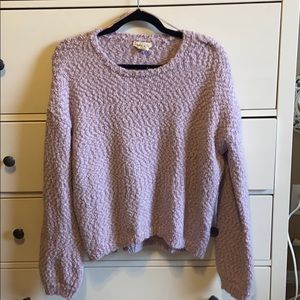 NWOT Lavender Textured Balloon Sleeve Sweater- L